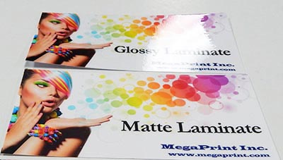 1-matte laminering versus glanslaminering